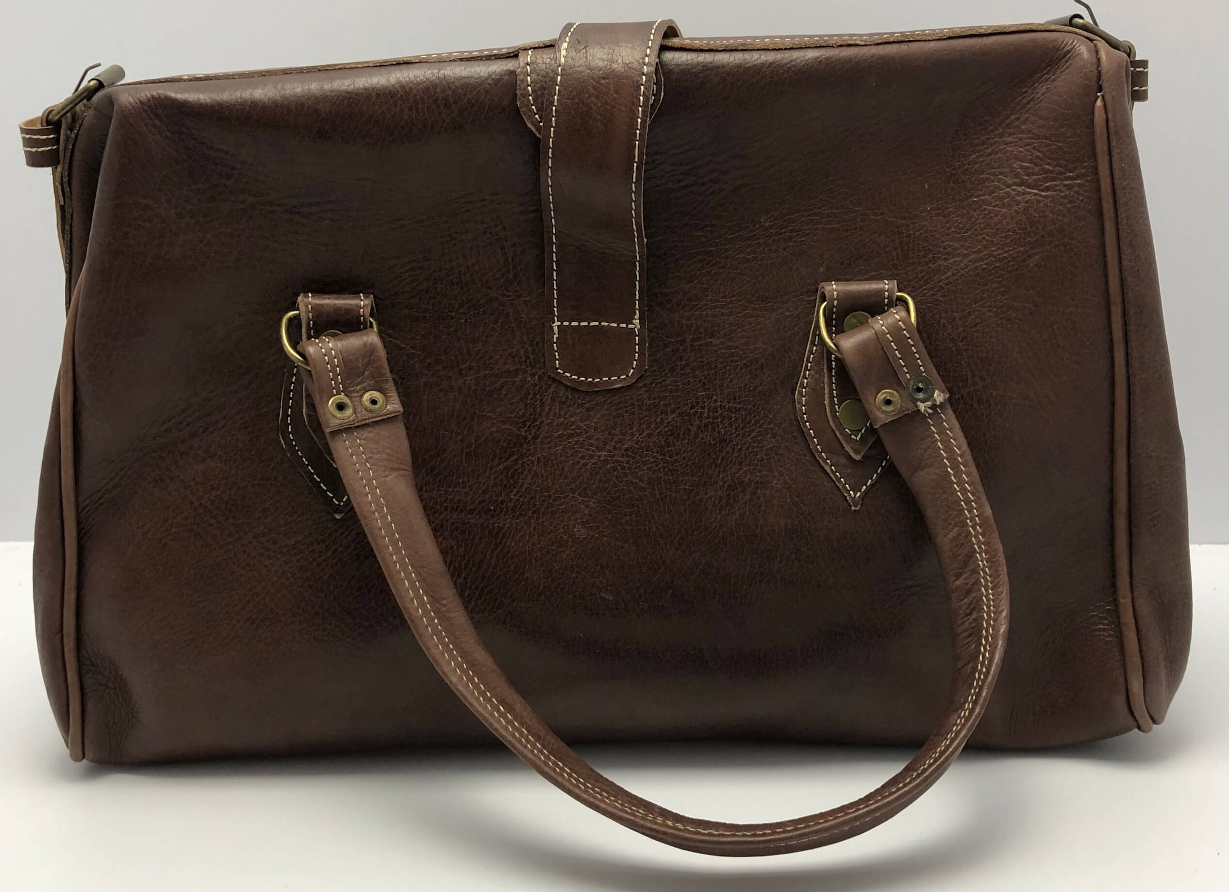 Kožená velká cestovní taška hnědá