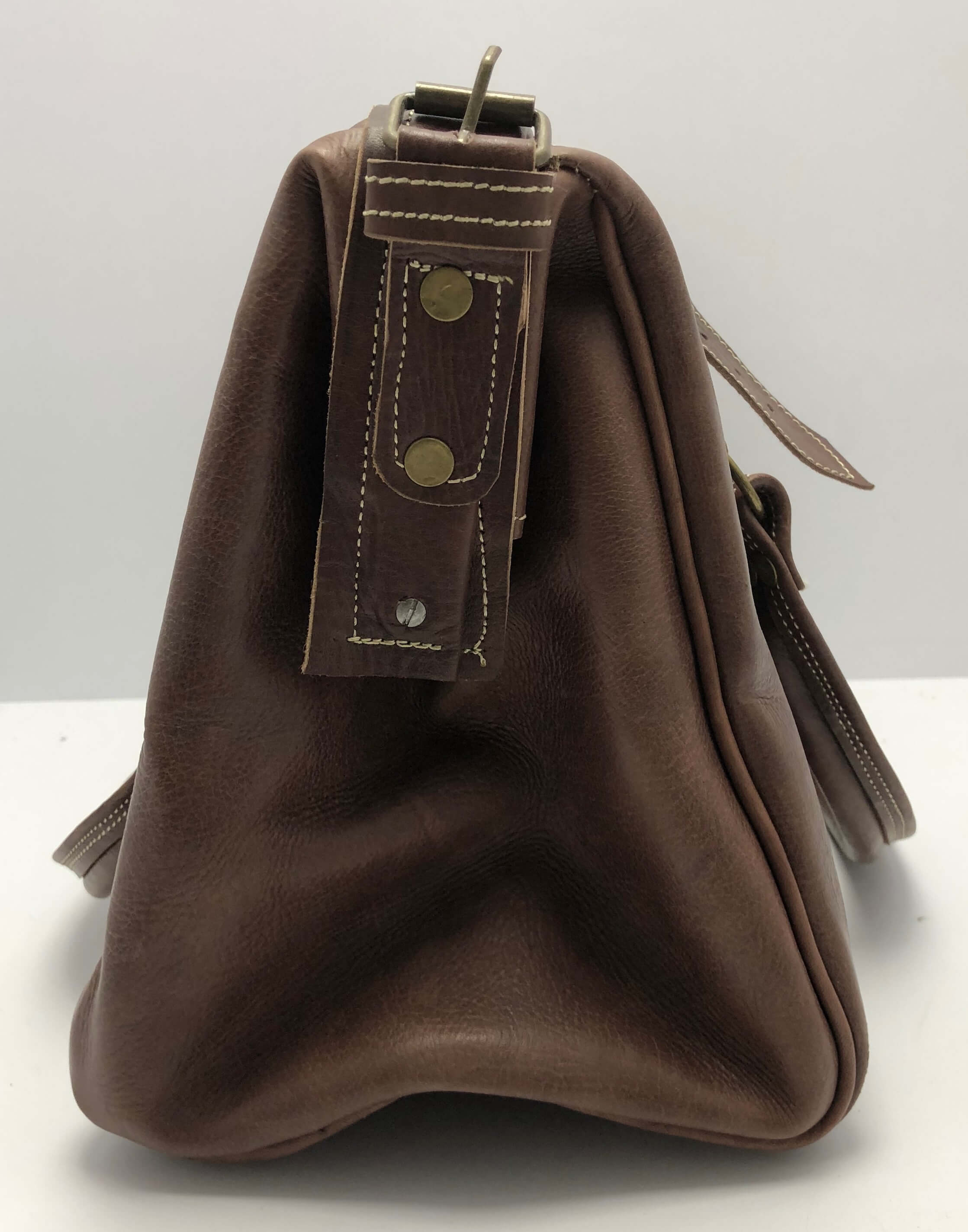 Kožená velká cestovní taška hnědá