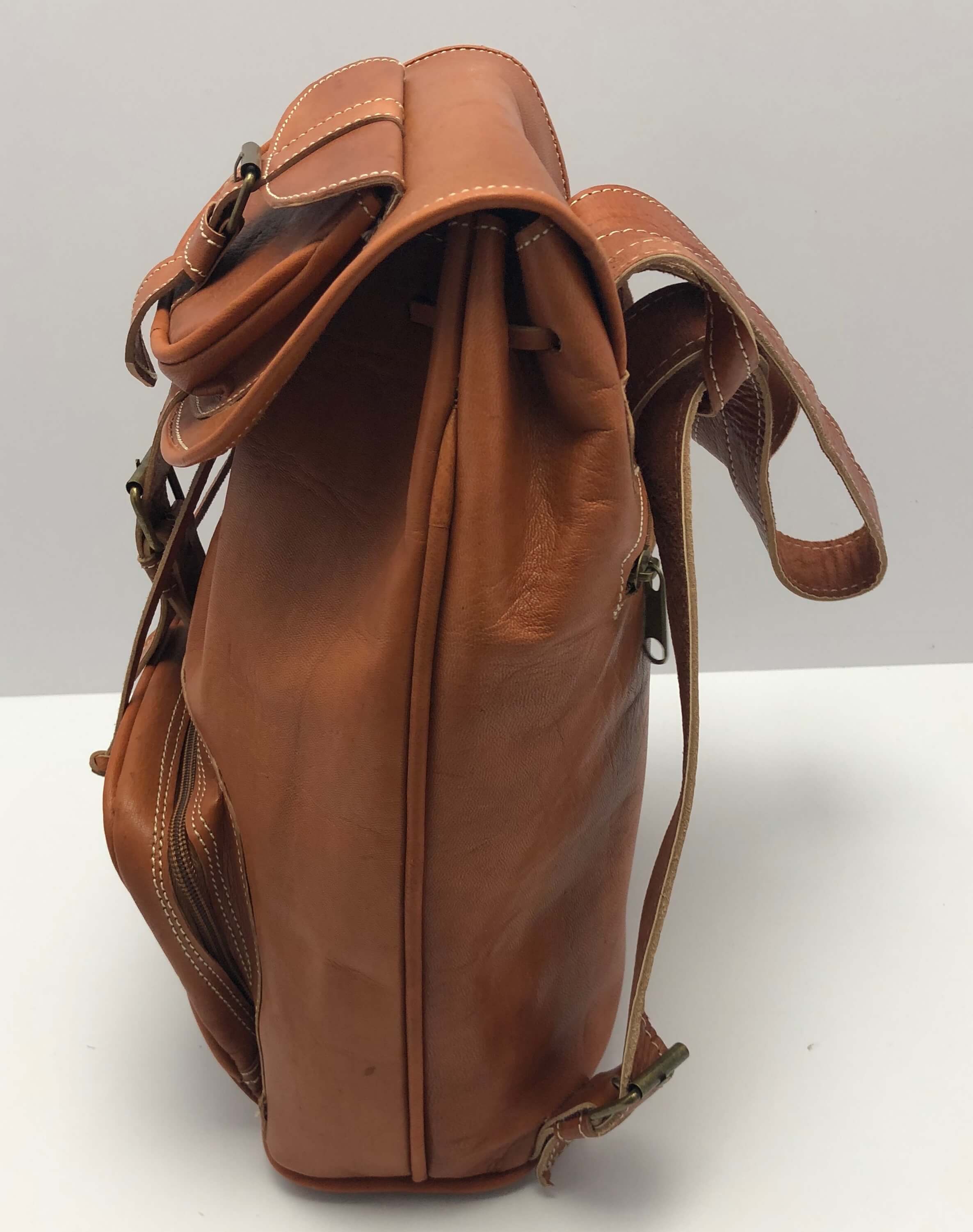 Kožený batoh béžový