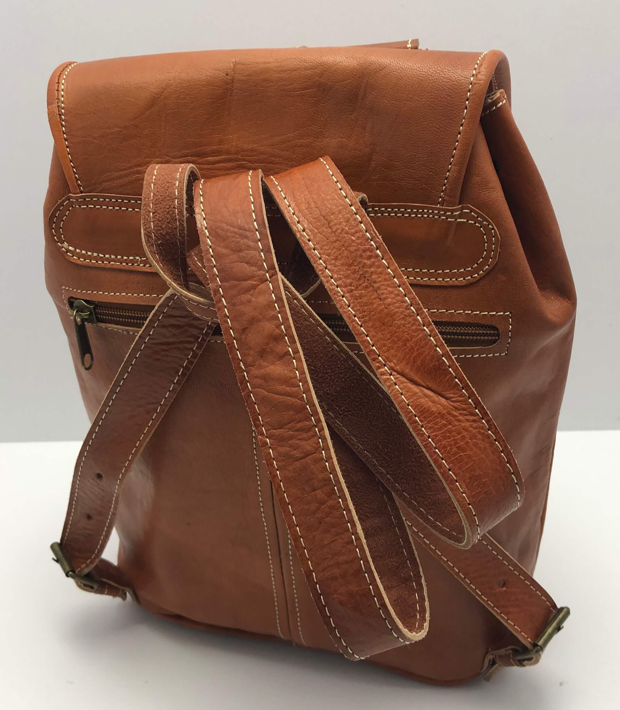 Kožený batoh béžový