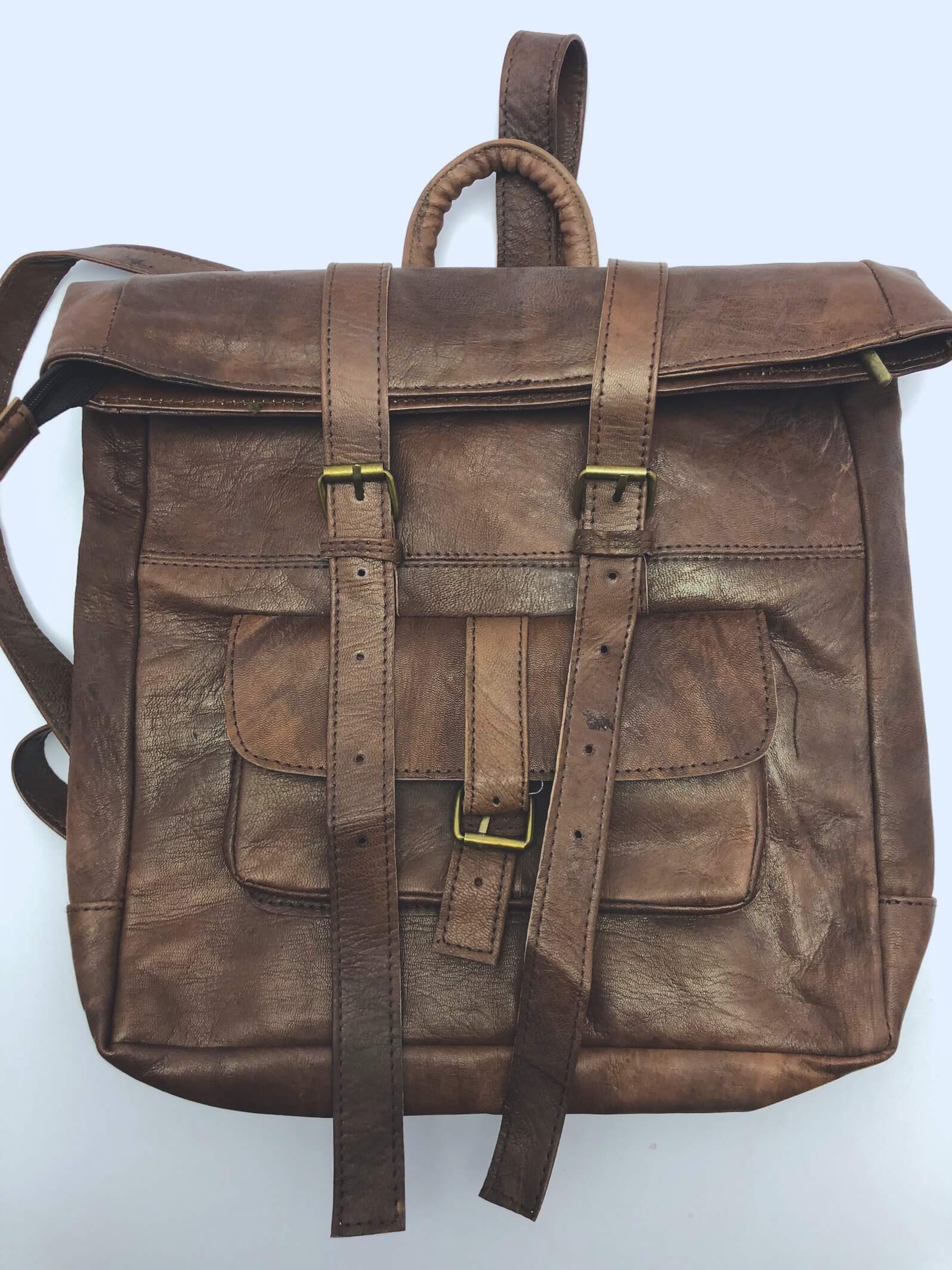 Kožený batoh hnědý MagBag 5 L