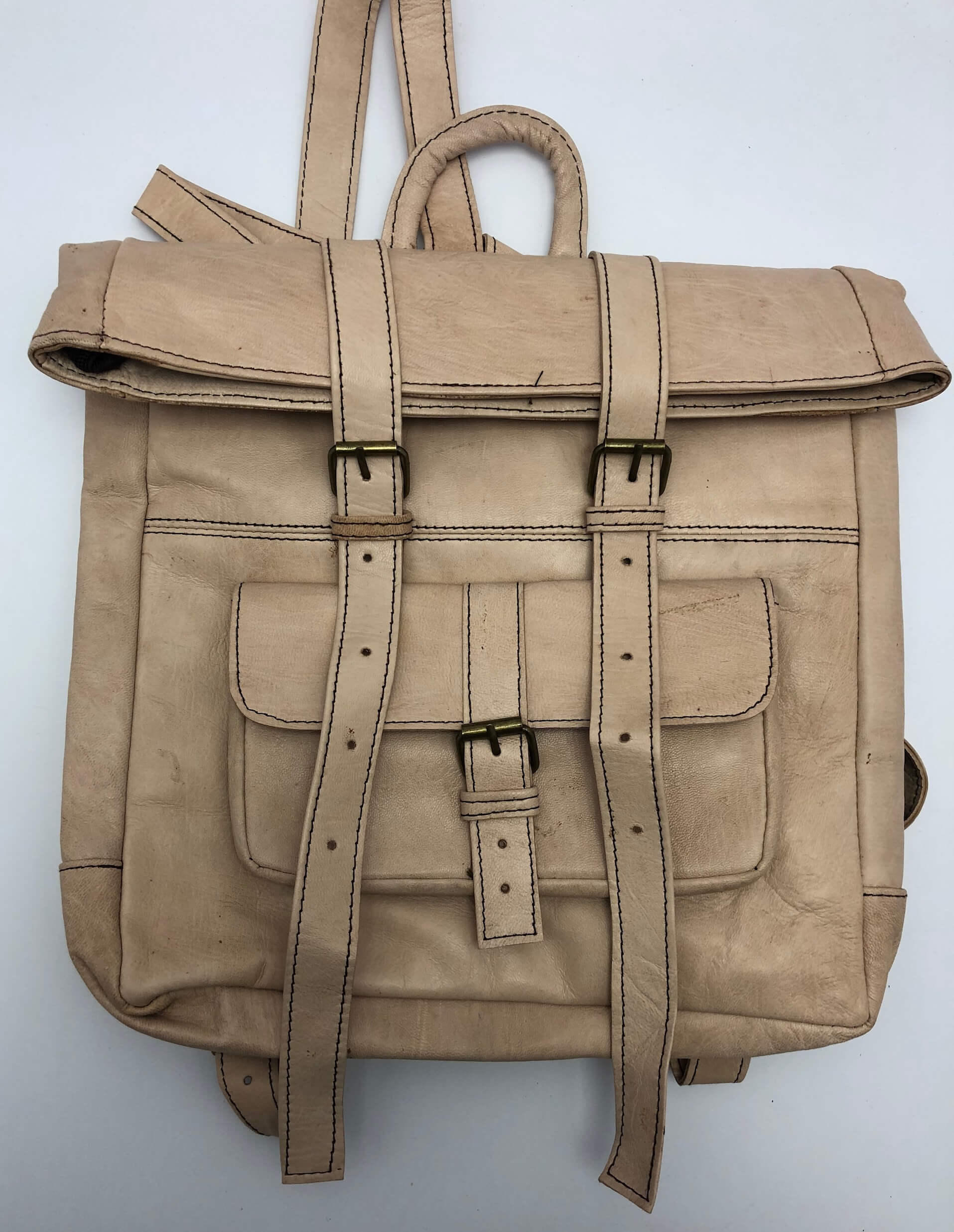 Kožený batoh velbloudí