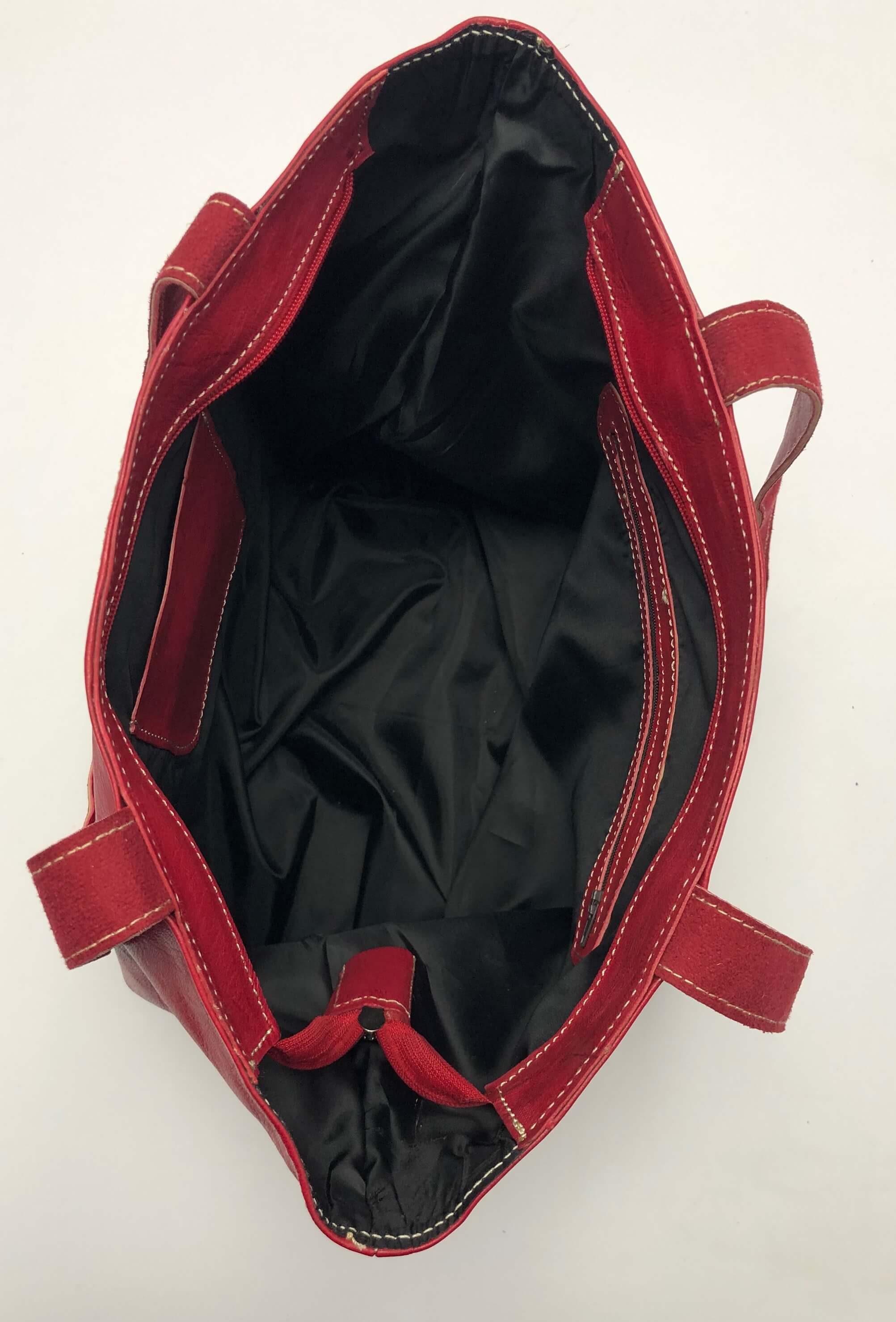 Dámská kožená kabelka sluníčko červená