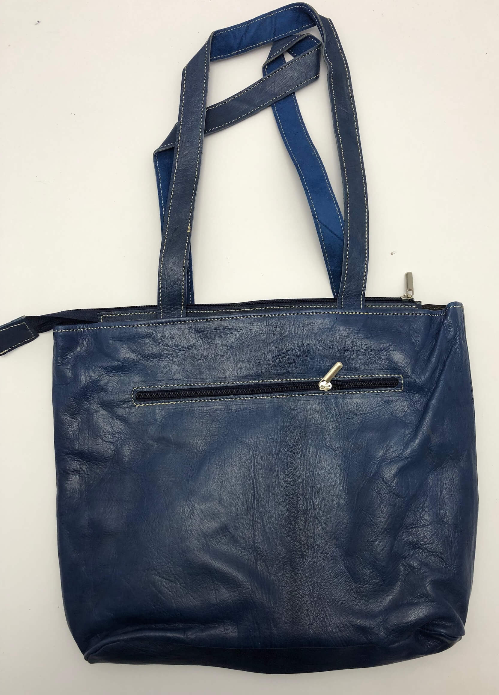 Kožená kabelka modrá