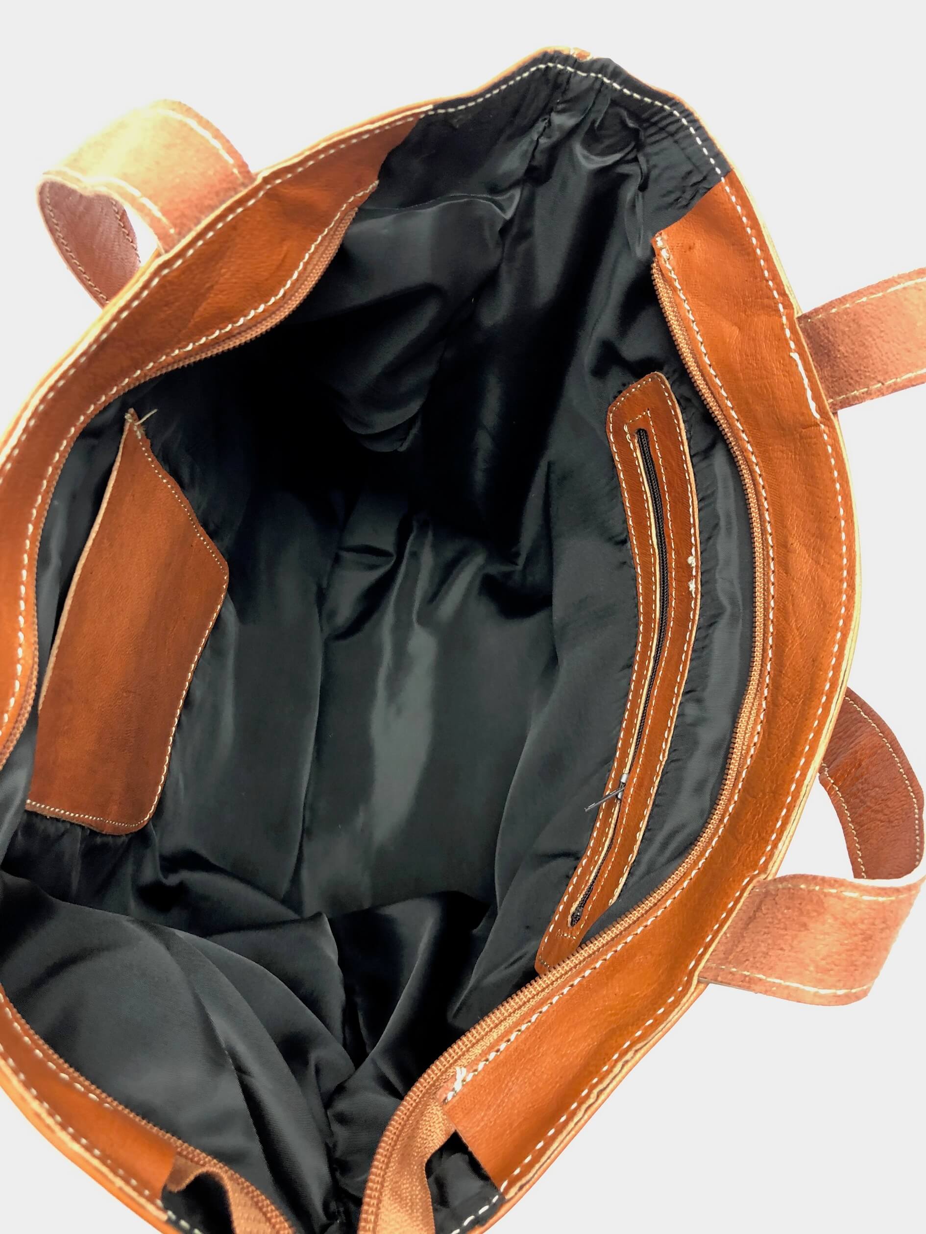 Kožená kabelka sluníčko hnědo-béžová