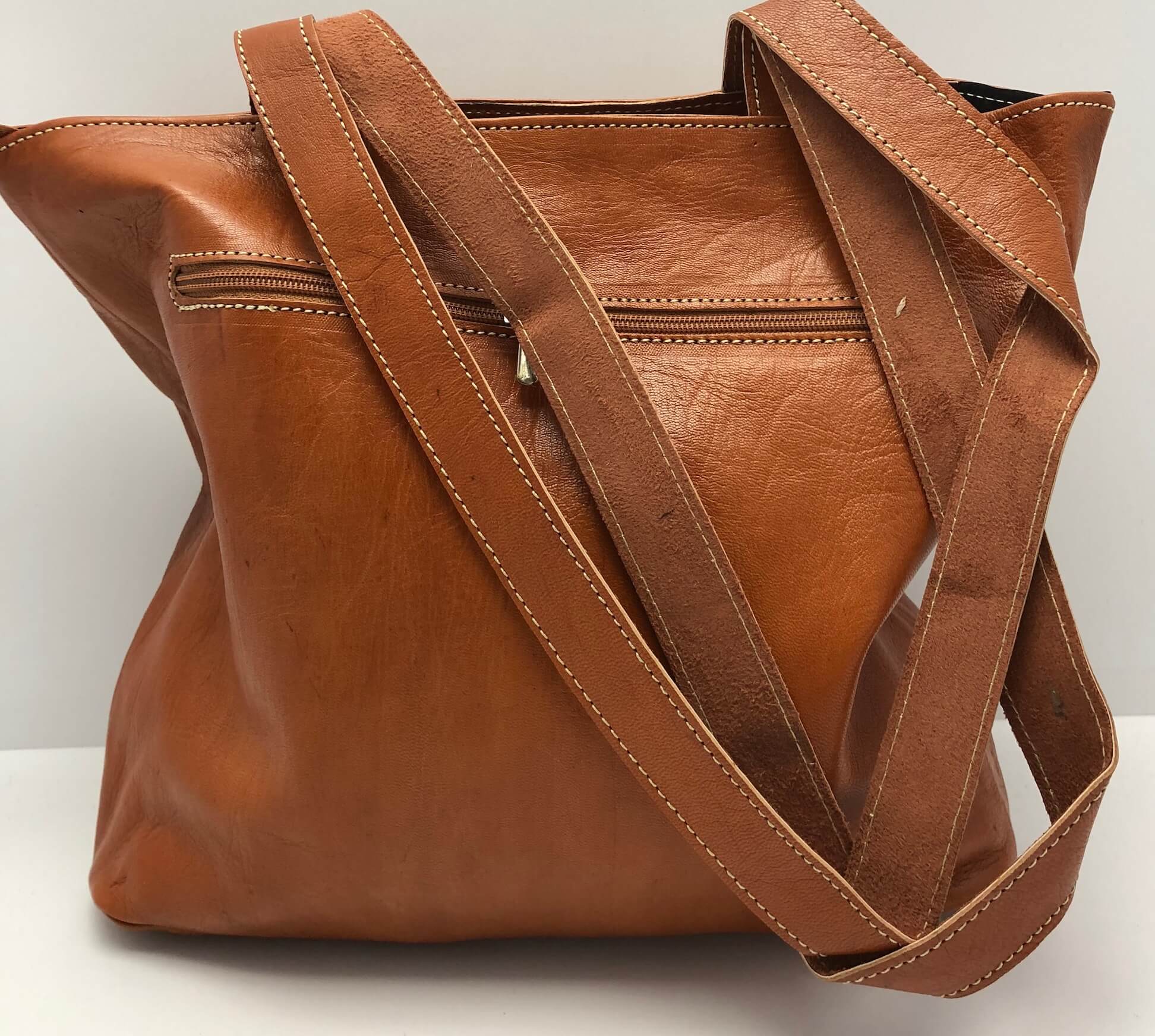 Kožená kabelka sluníčko hnědo-béžová