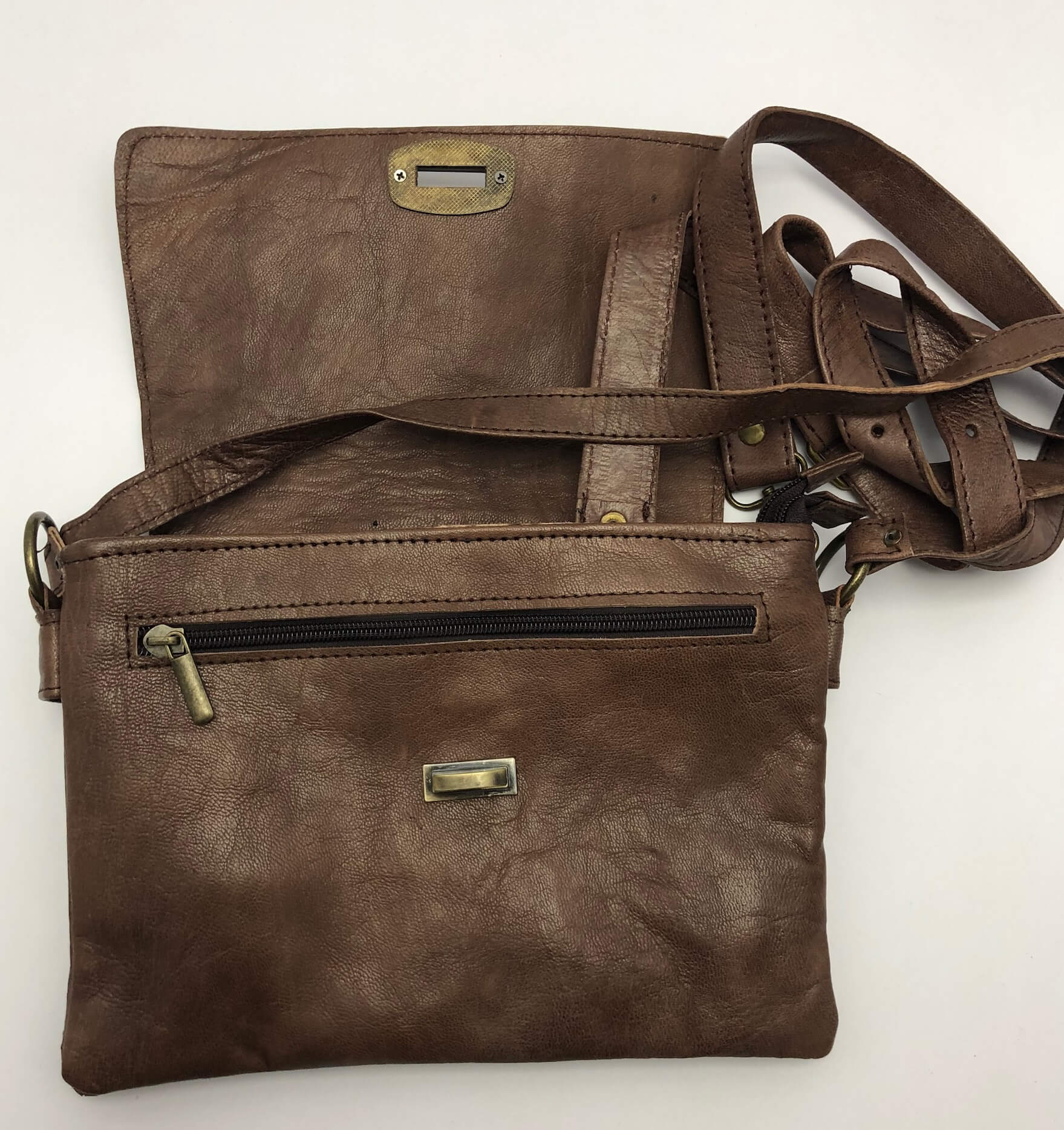 Kožená kabelka hnědá