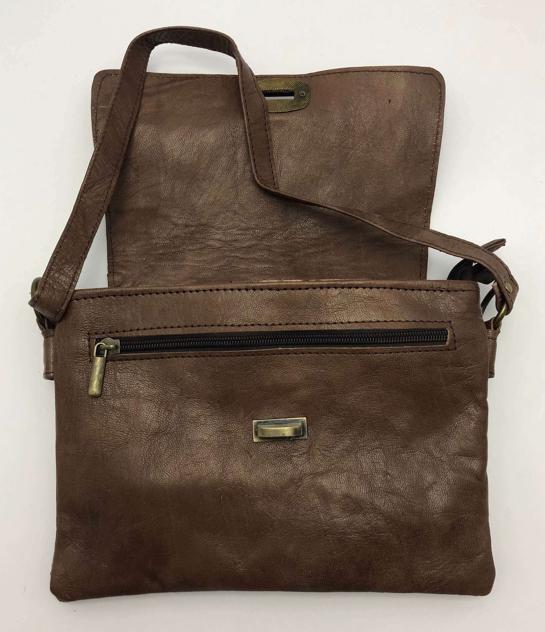 Kožená kabelka hnědá