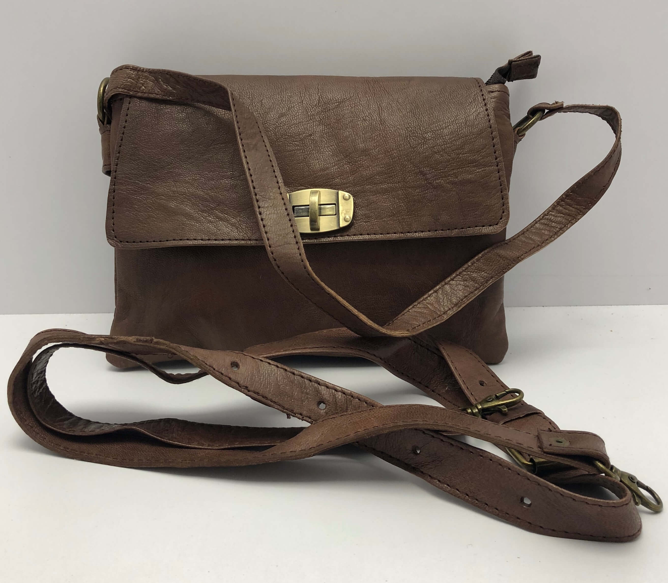 Kožená kabelka hnědá