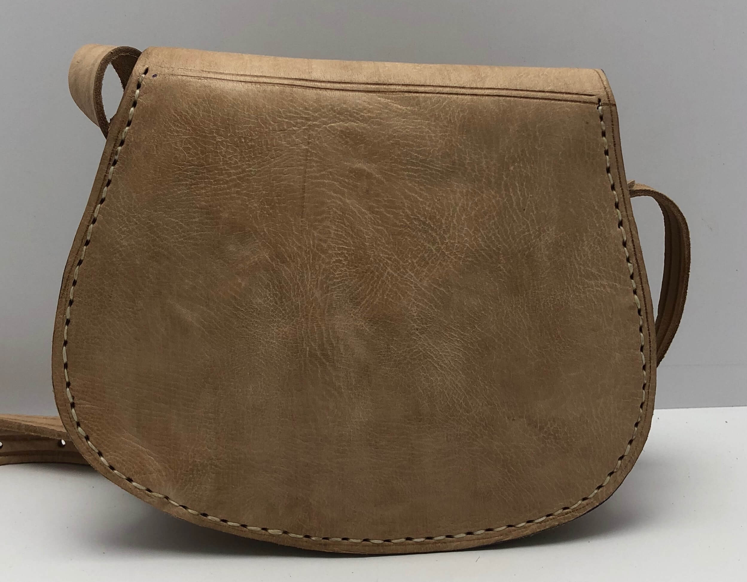 Kožená kabelka velbloudí