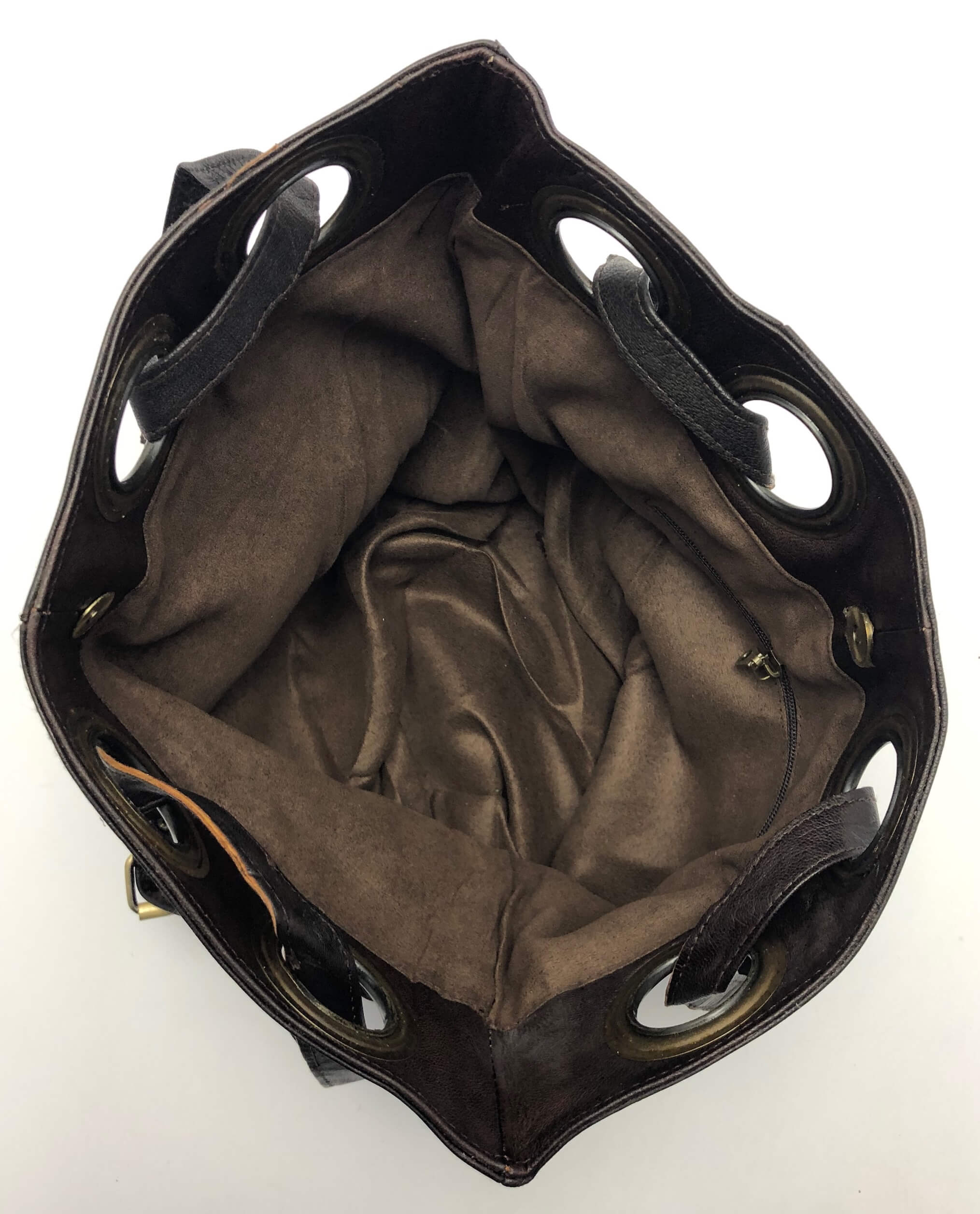 Dámská kožená kabelka kruhy černá MagBag