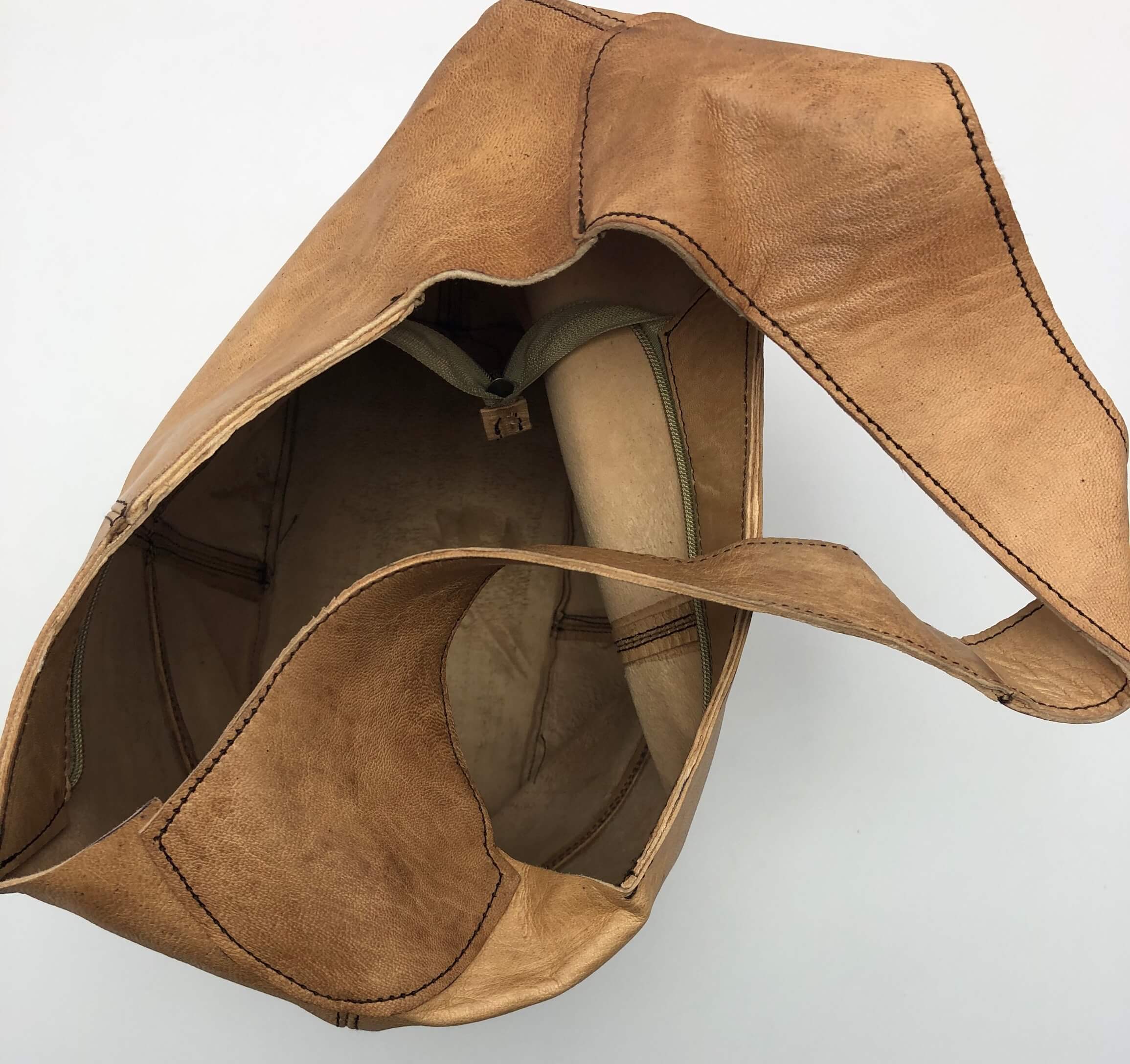 Dámská kožená kabelka obdelník velbloudí MagBag