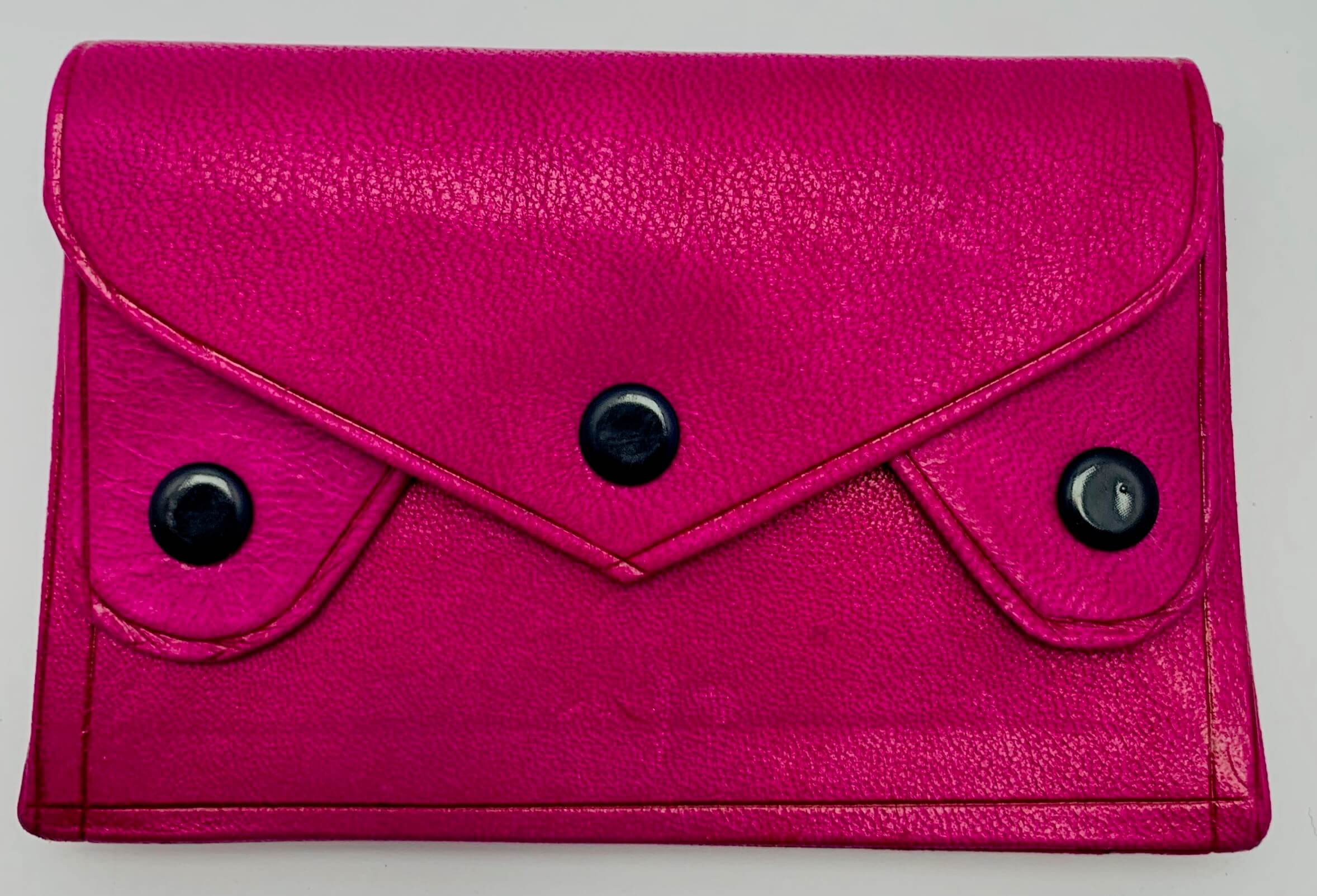 Kožená peněženka fialovo-růžová