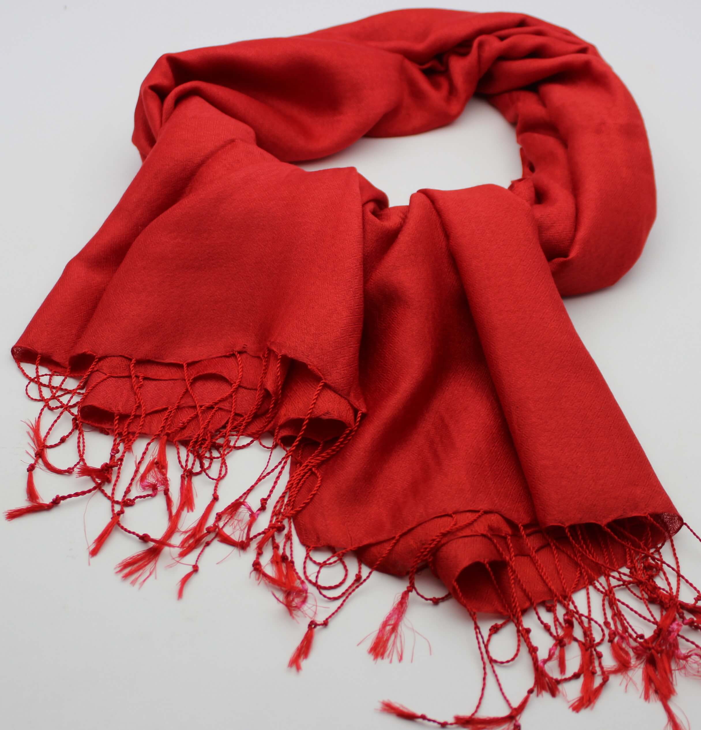 Kašmírový šátek červený