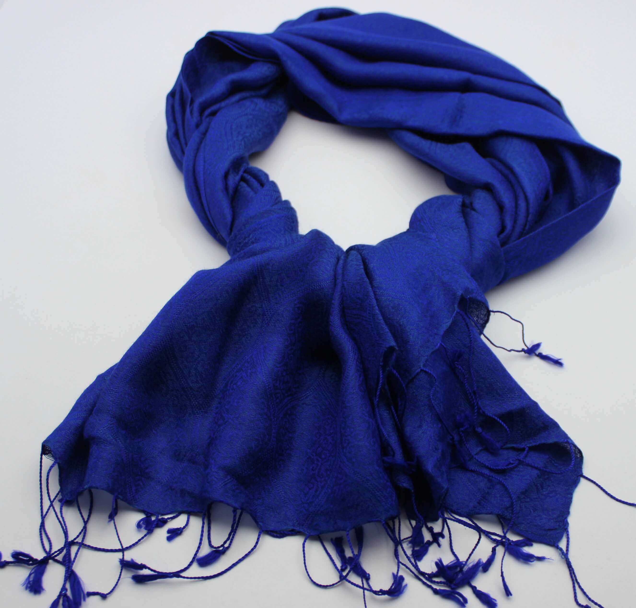 Kašmírový šátek modrý