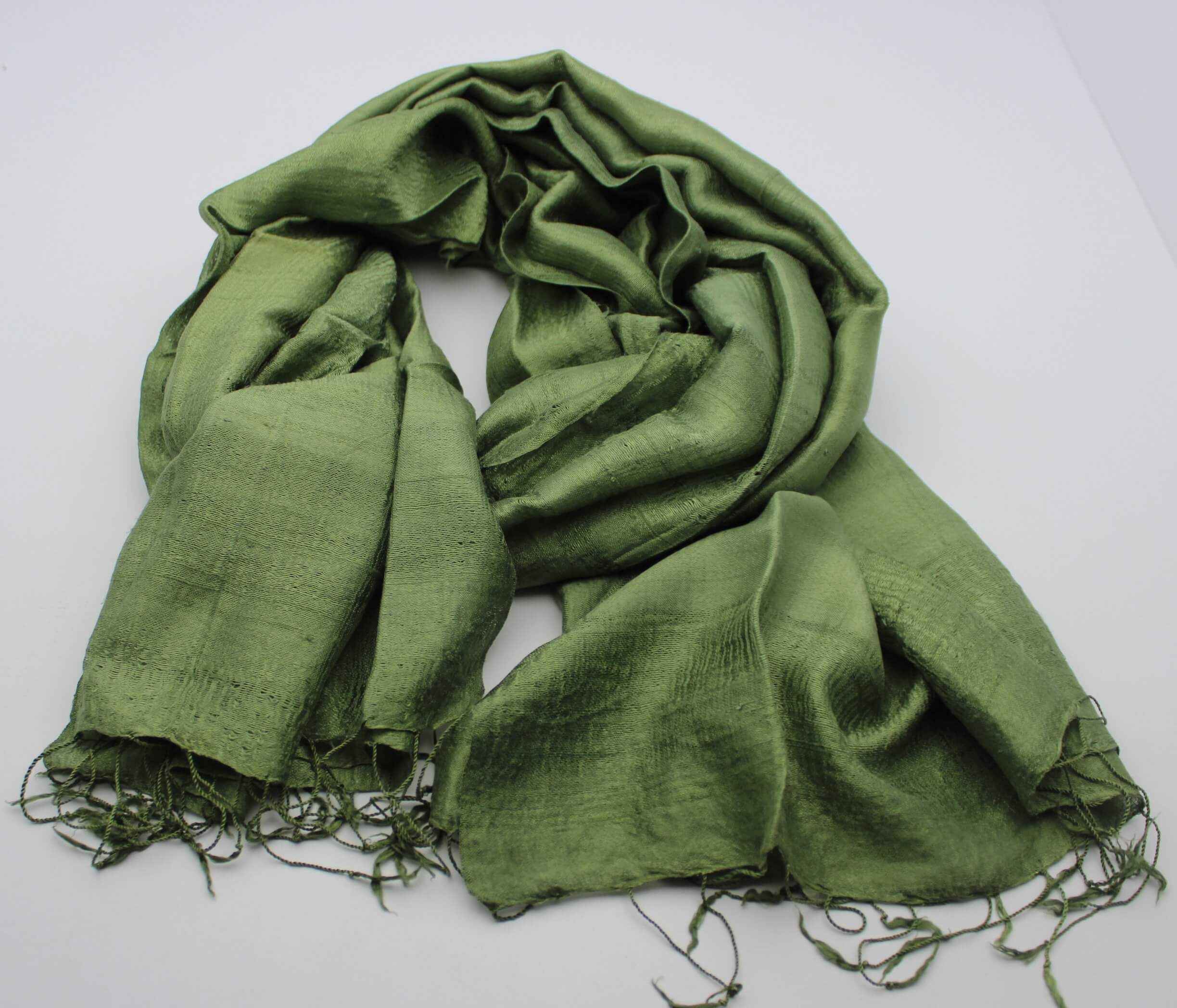 Hedvábný šátek zelený