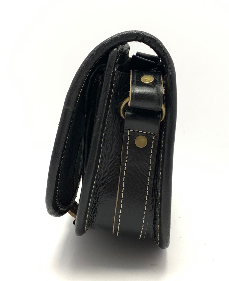 Kožená kabelka lovecká malá černá