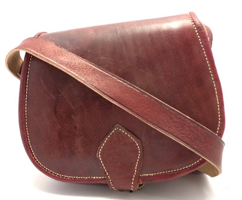 Kožená kabelka lovecká malá hnědá