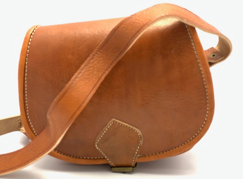 Kožená kabelka lovecká malá přírodní