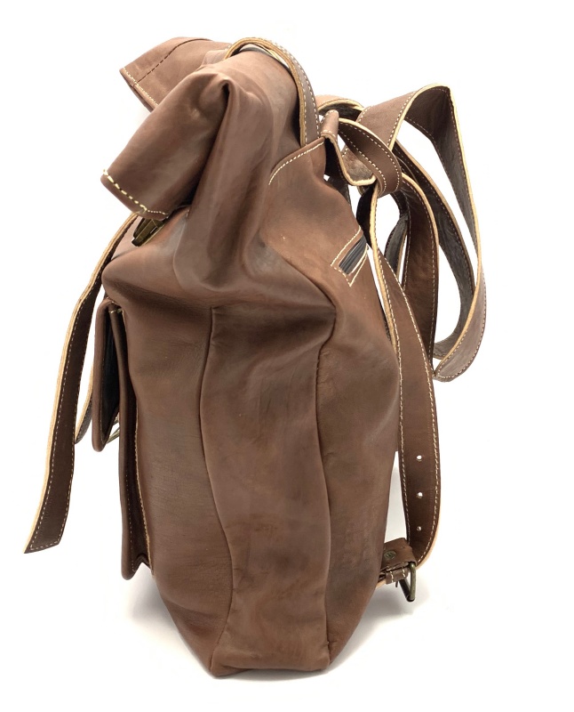 Kožený batoh velký hnědý MagBag 8 L