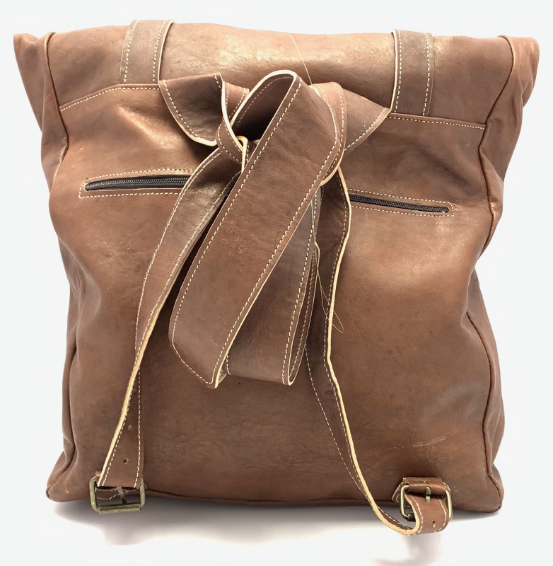 Kožený batoh velký hnědý MagBag 8 L