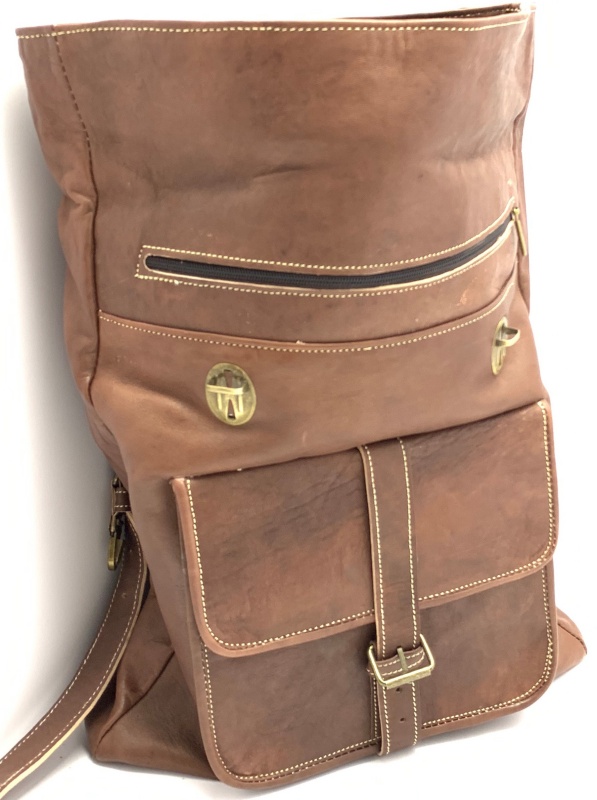 Kožený batoh velký hnědý MagBag 8 L