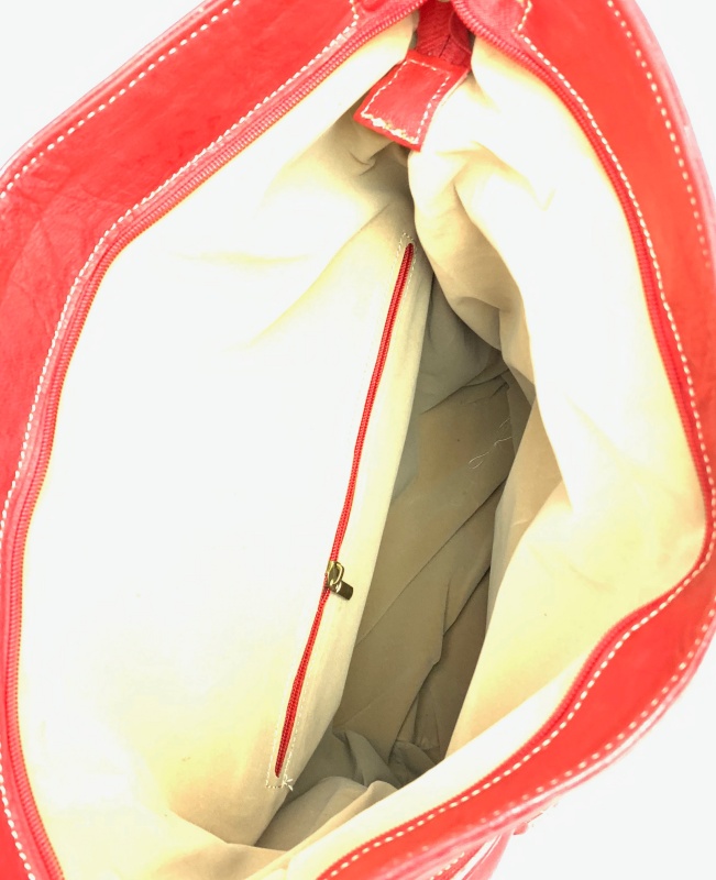 Kožený batoh velký červený MagBag 8 L