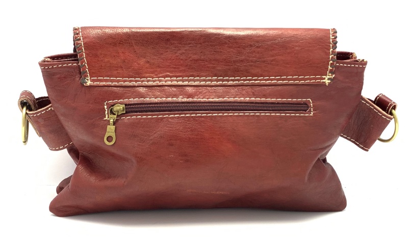 Kožená kabelka psaníčko bordó MagBag