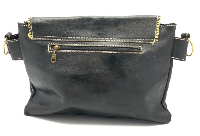 Kožená kabelka psaníčko černá MagBag