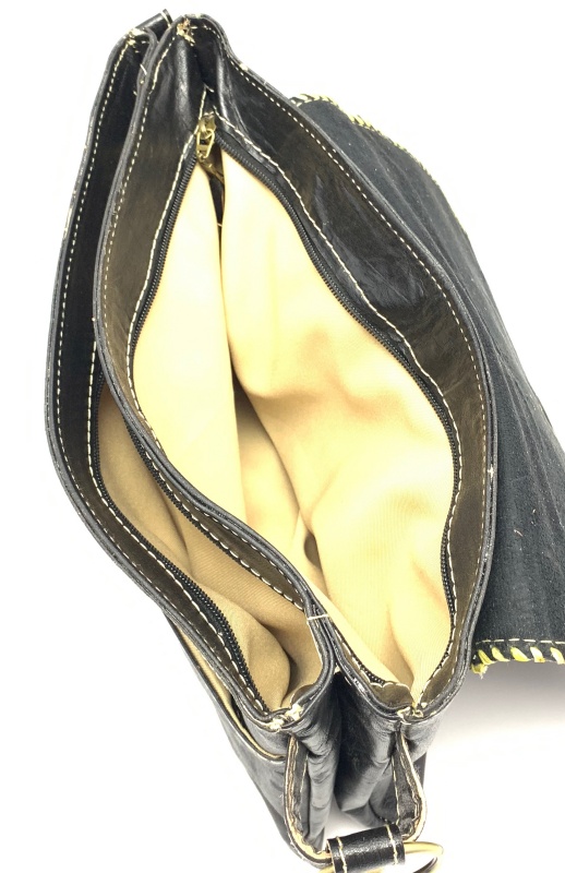 Kožená kabelka psaníčko černá velká