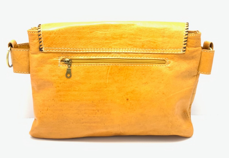 Kožená kabelka psaníčko přírodní velká