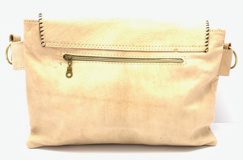 Kožená kabelka psaníčko velbloudí velká