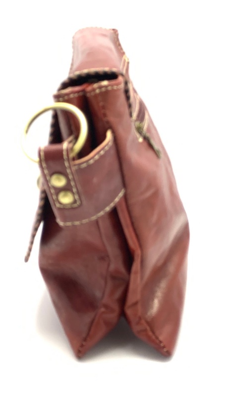 Kožená kabelka psaníčko bordó velká