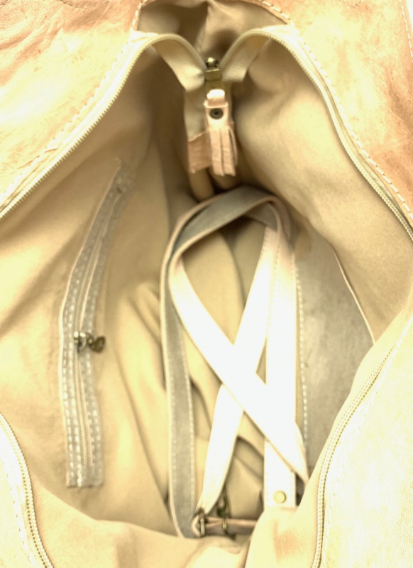 Kožená kabelka kapsička na zip velbloudí MagBag