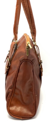 Dámská kožená kabelka přírodní s přezkami MagBag