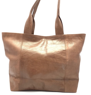 Kožená kabelka hnědá s průpletem