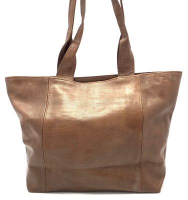 Dámská kožená kabelka hladká hnědá MagBag