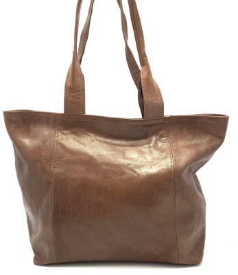 Dámská kožená kabelka hladká hnědá MagBag