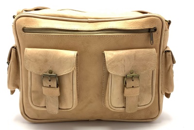 Pánská kožená taška s kapsičkami velbloudí MagBag