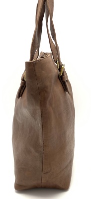 Dámská kožená kabelka přezky hnědá MagBag