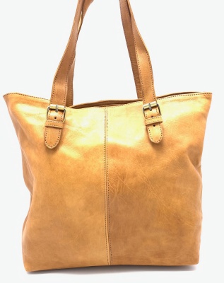 Dámská kožená kabelka přezky přírodní MagBag