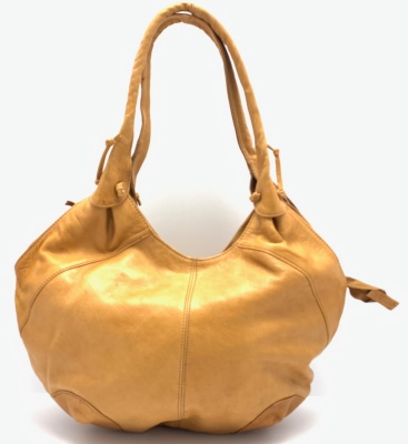 Dámská kožená kabelka ve stylu Hobo přírodní