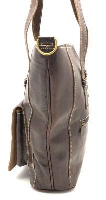 Kožená kabelka kapsa hnědá