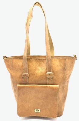 Dámská kožená kabelka s kapsou velbloudí MagBag