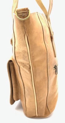 Dámská kožená kabelka s kapsou velbloudí MagBag