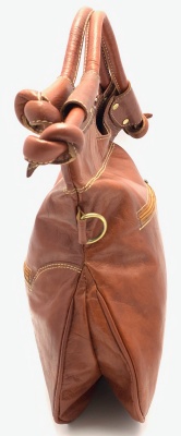 Dámská kožená kabelka přírodní pevné uši