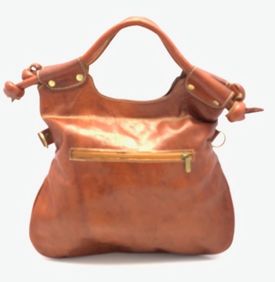 Dámská kožená kabelka přírodní pevné uši