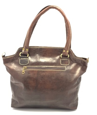 Dámská kožená kabelka s kapsami hnědá MagBag