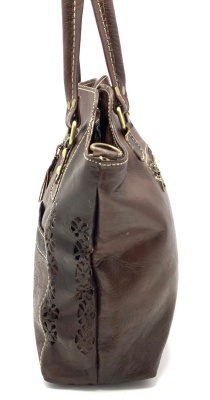 Dámská kožená kabelka s kapsičkami hnědá MagBag