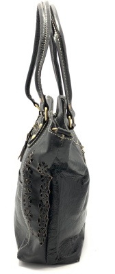 Dámská kožená kabelka s kapičkami černá MagBag